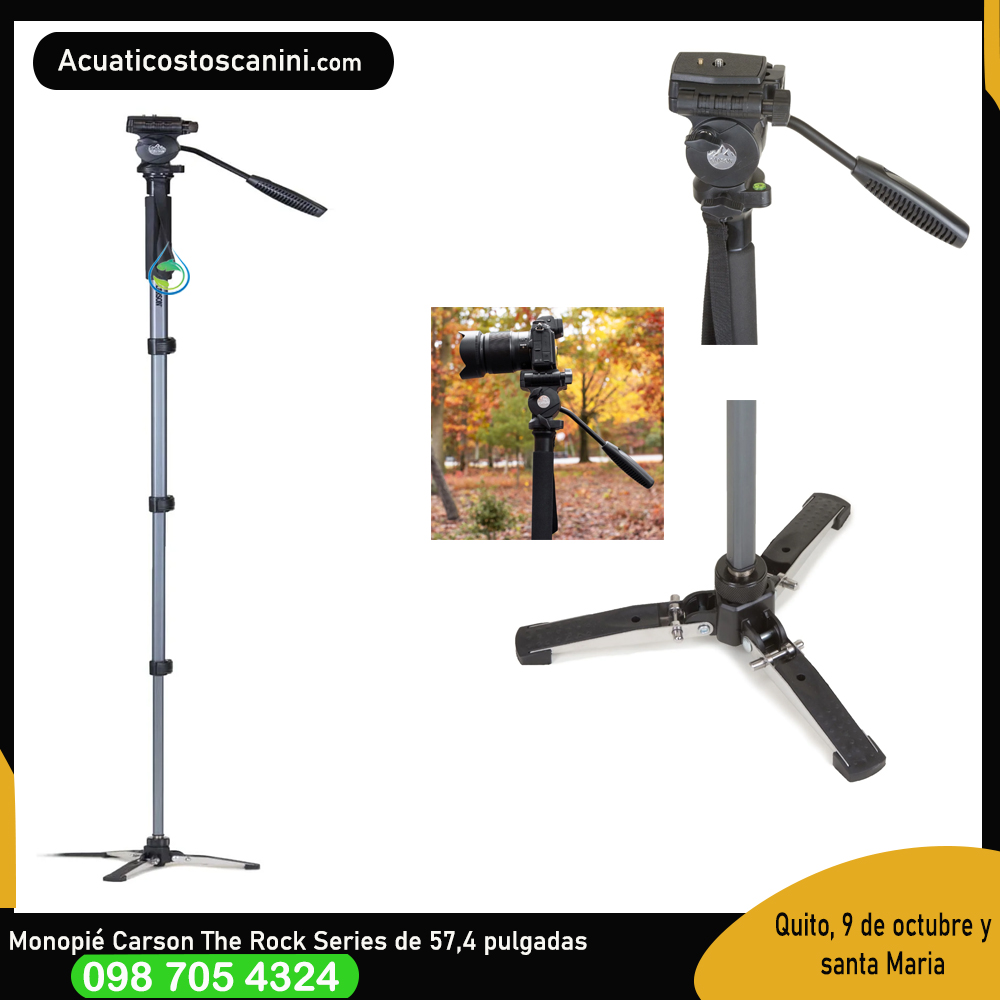 El Monopie Rock, TR-500, es ideal para los fotógrafos de vida silvestre y eventos deportivos.