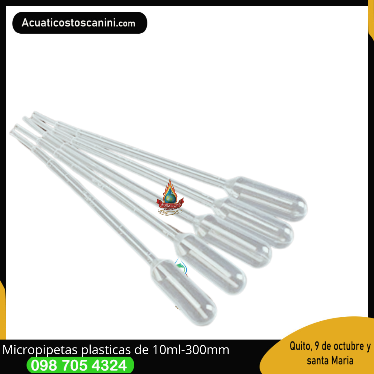 Pipeta descartable volmetrica de 10ml-300mm