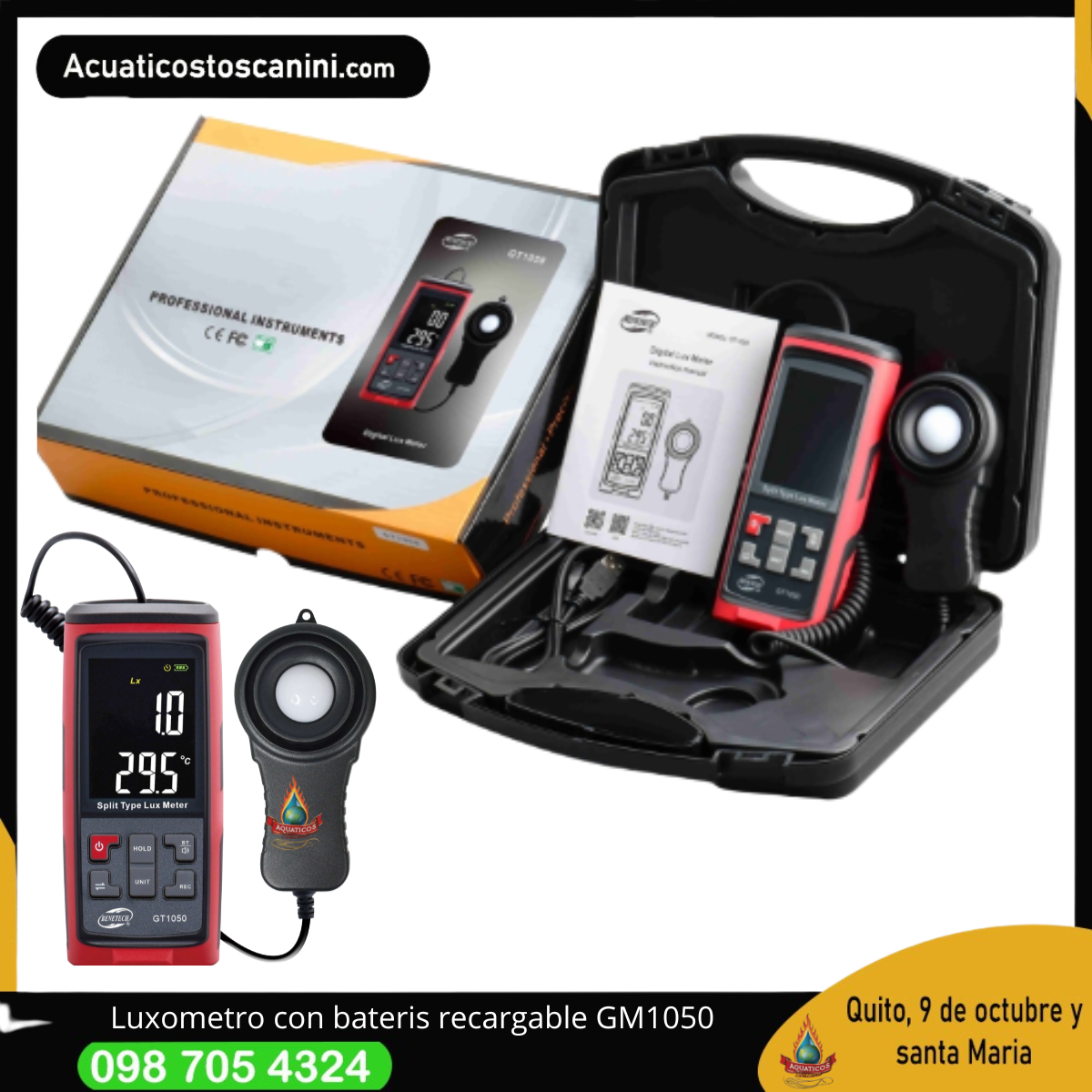 Luxometro digital profesional 2000KLx