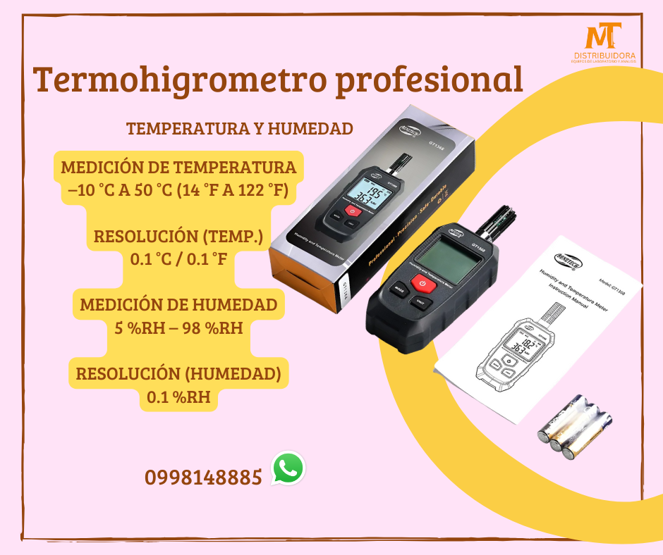 Termohigrometro Profesional marca Benetech