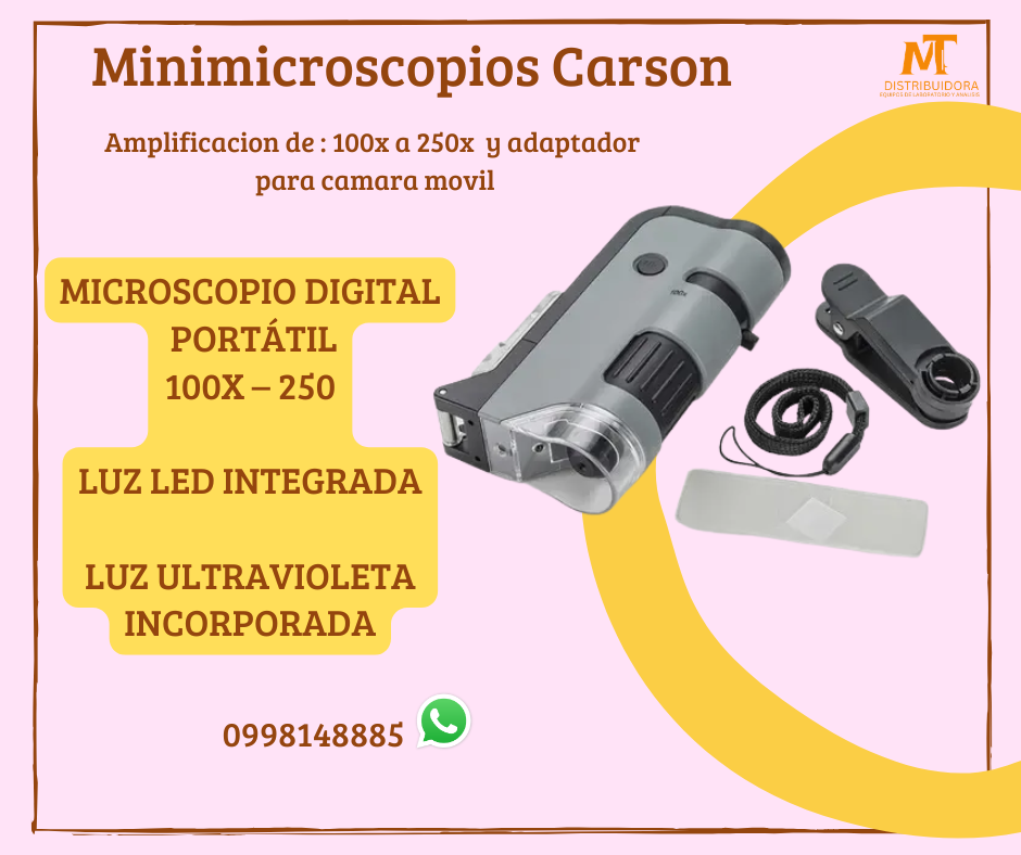 MICROFLIP POCKET MICROSCOPIO DE BOLSILLO 100X-250X CON LUZ LED