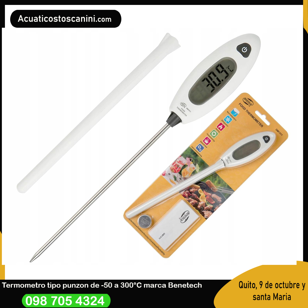 Termometro tipo punzon marca Benetech de -50 a 300°C
